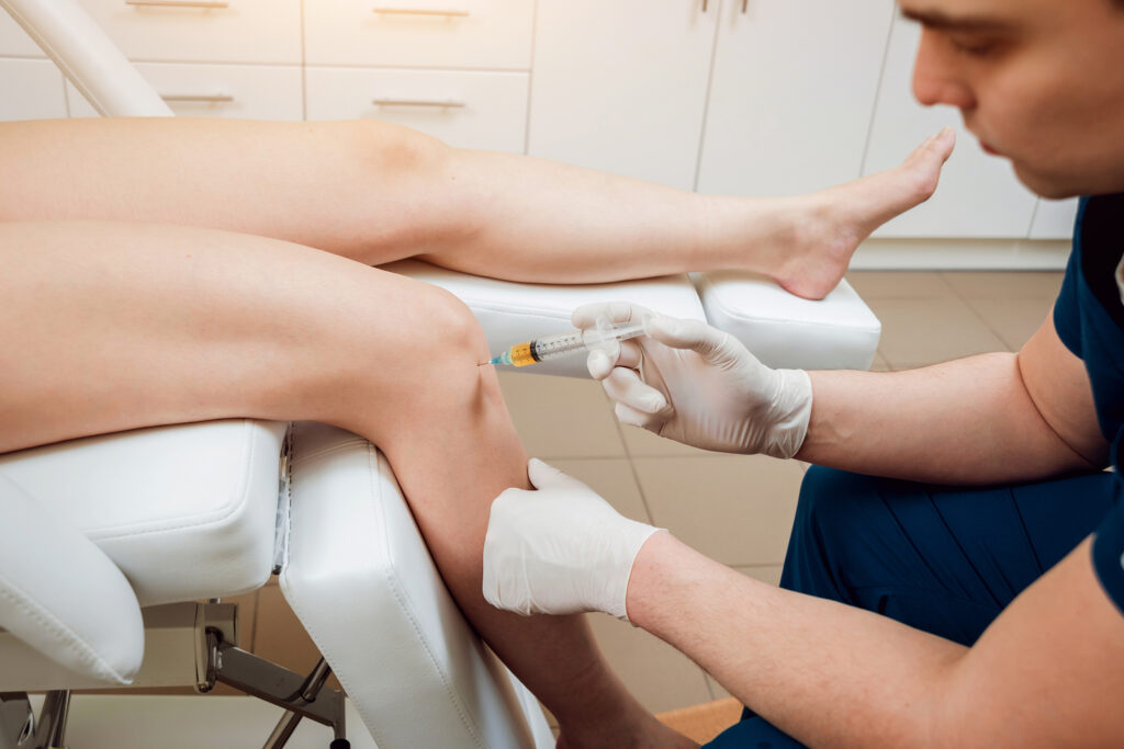 infiltração no joelho